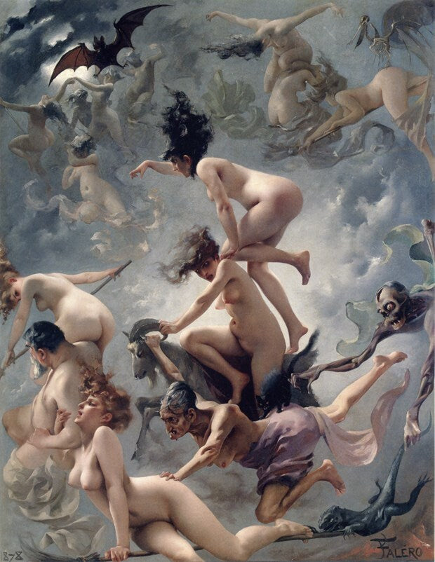 Witches going to their sabbath 13" by 19" glossy wall poster