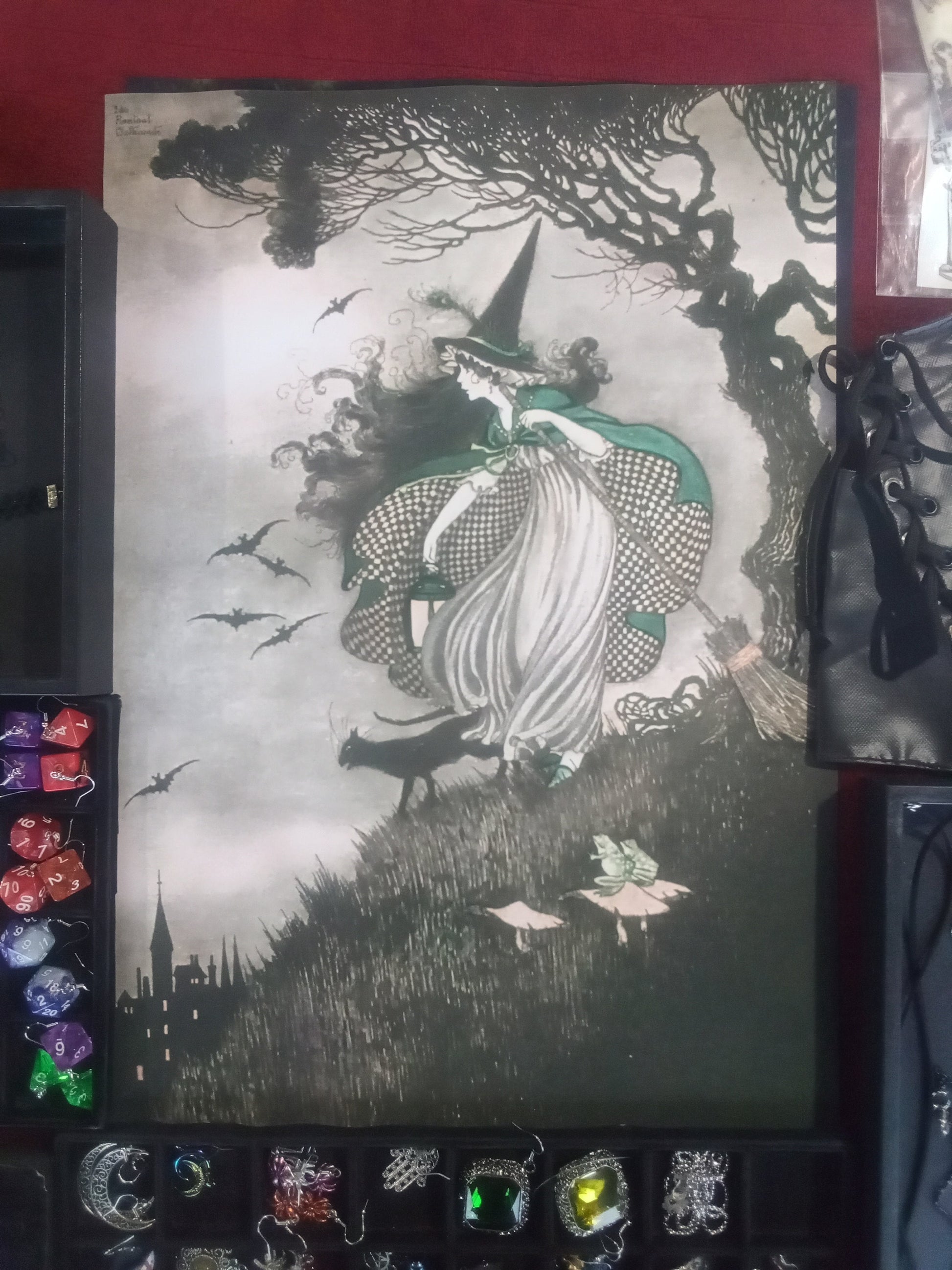 The Little Witch  by Ida Rentoul Outhwaite 13" by 19" glossy wall poster