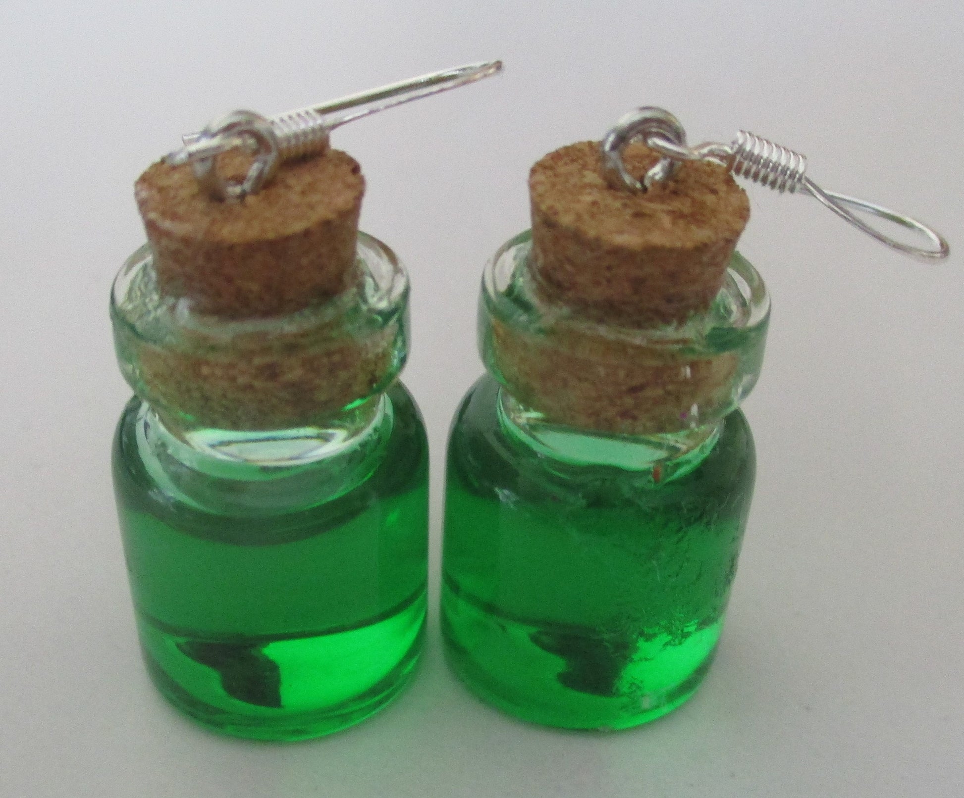 Vampire Blood potion Vial Tiny glass fairy Bottle Earrings