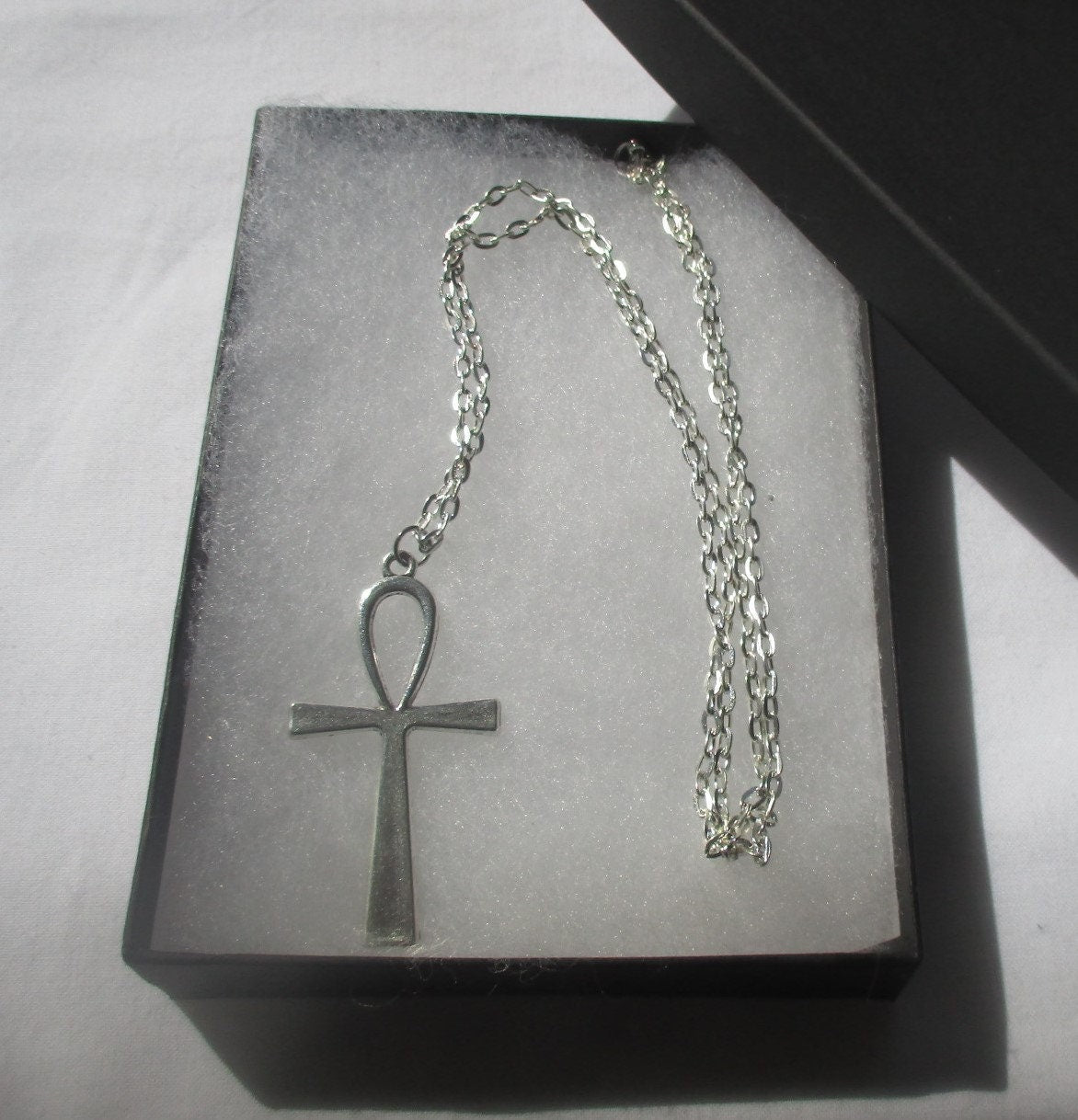 Gothic Egyptian Ankh Pendant, Chain