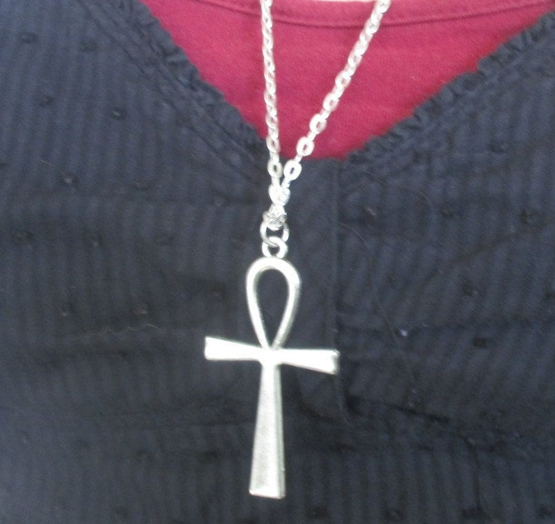 Gothic Egyptian Ankh Pendant, Chain