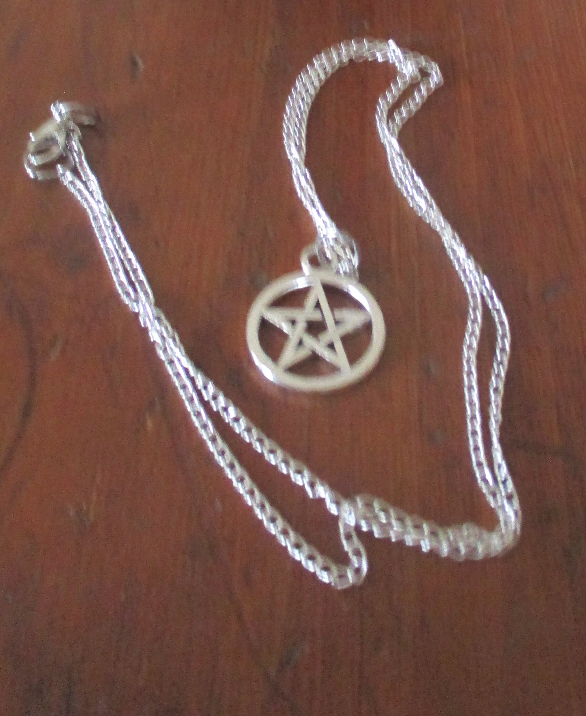 Boho Goth Pentagram Pentacle charm pendant Necklace