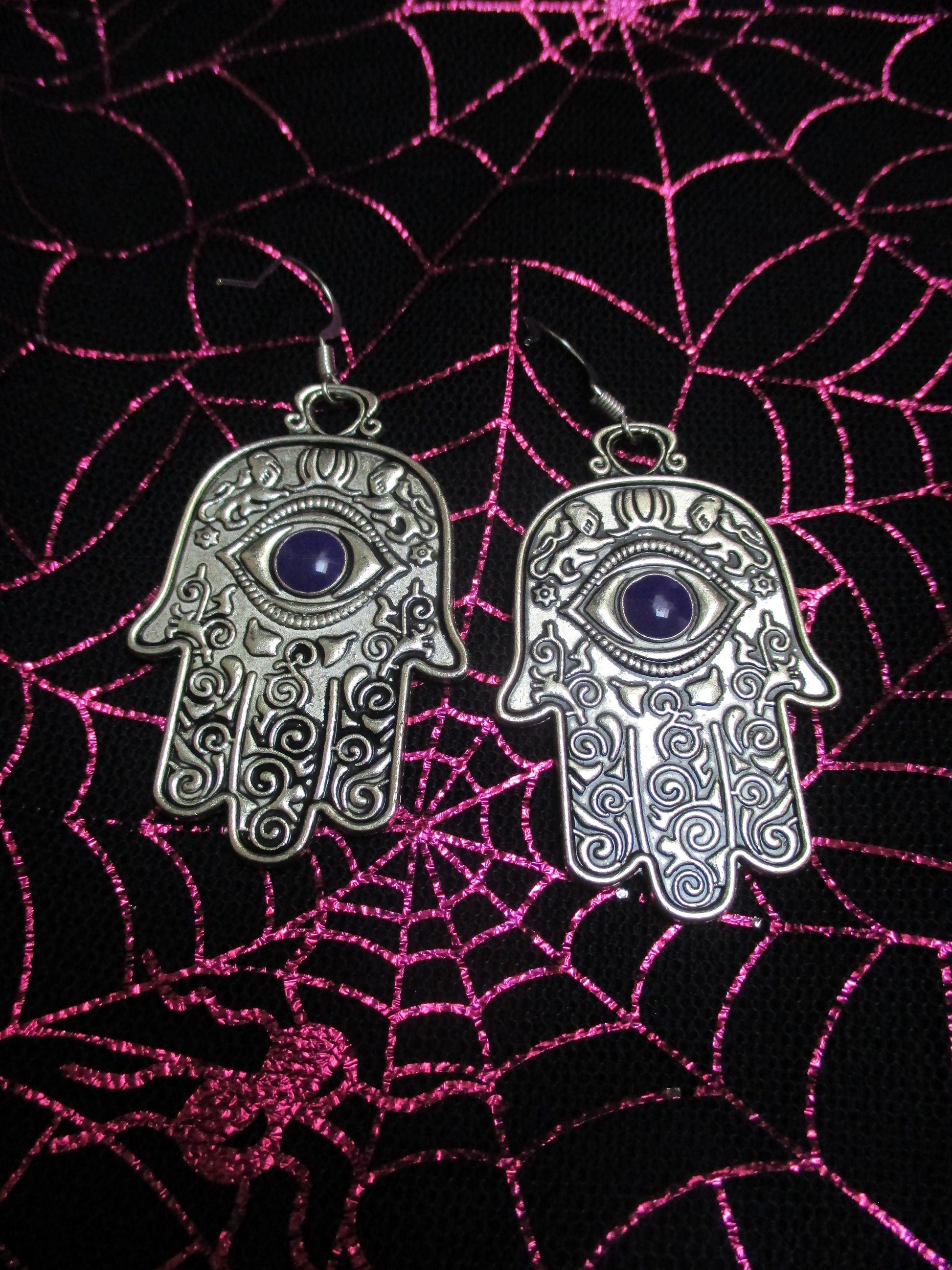 Kawaii Gothic Lolita Witchy Hamsa Earrings