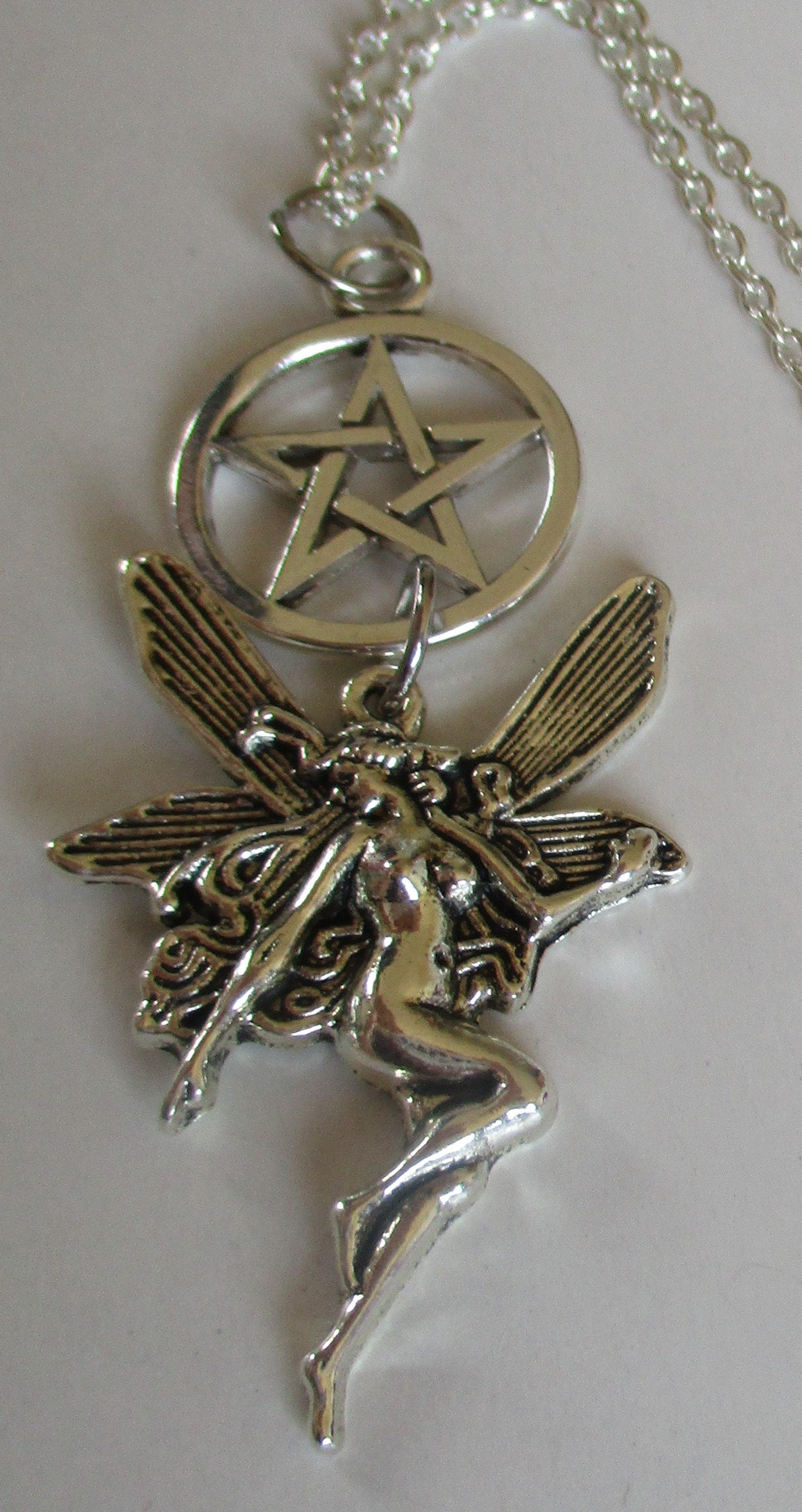 Fairy / Faerie, Pentacle Pentagram Necklace pendant
