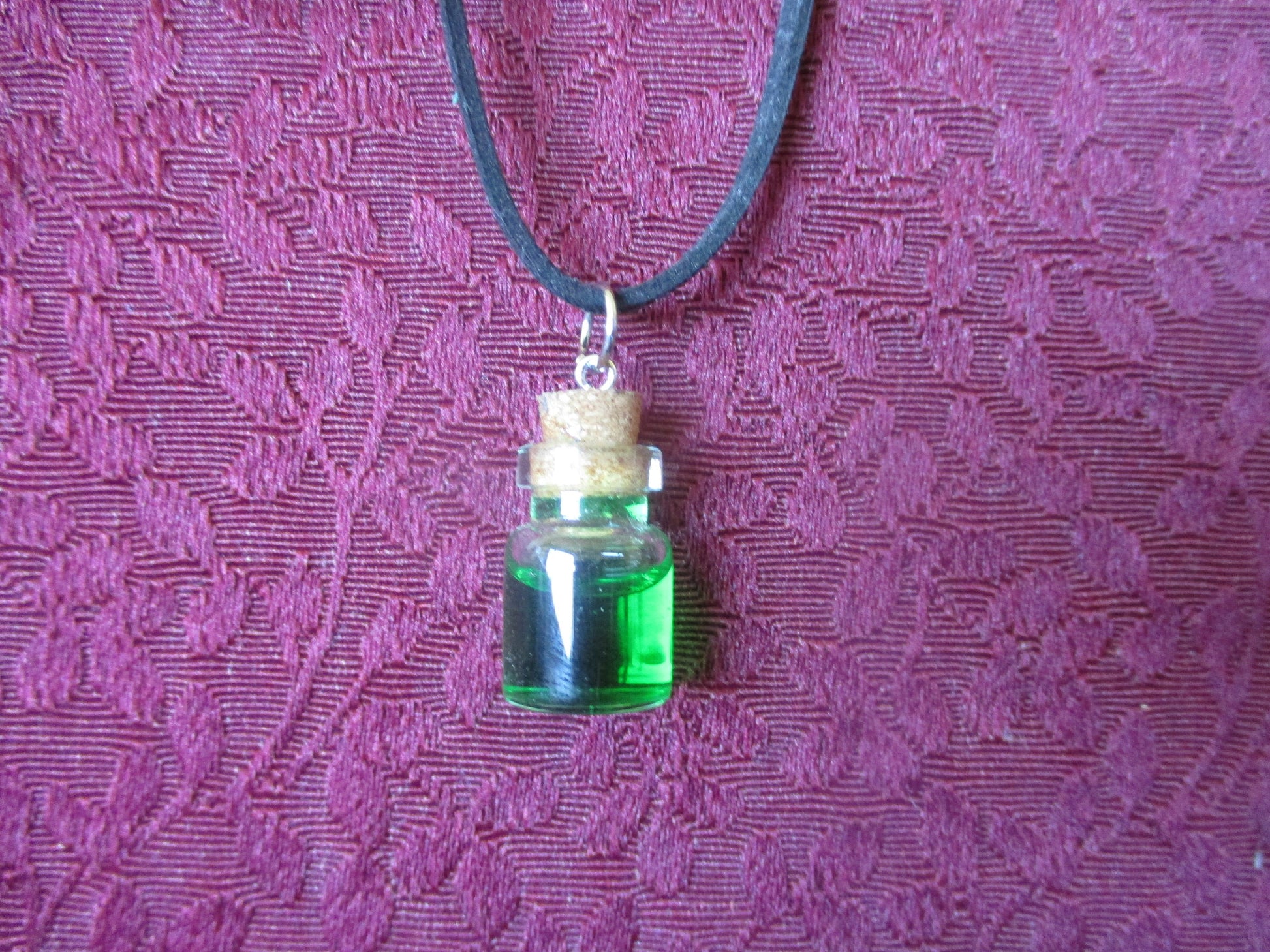 Vampire / Dragons Blood Glass Potion Bottle Vial Pendant Necklace
