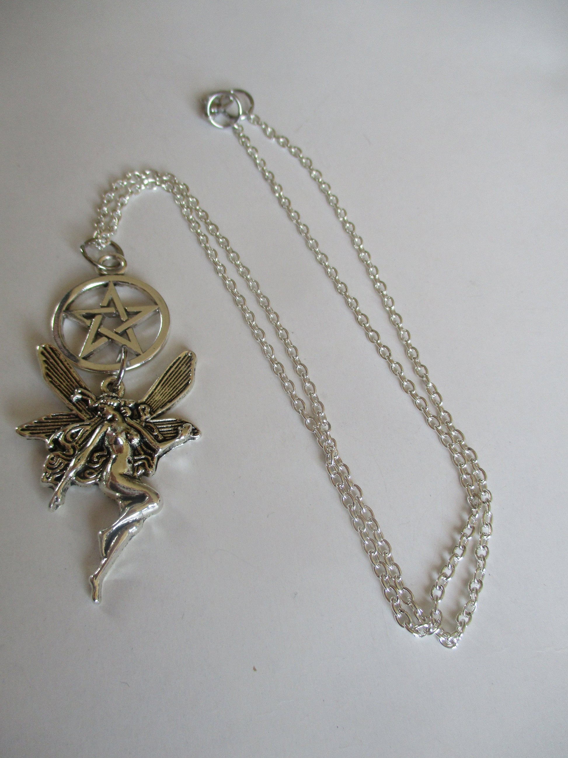 Fairy / Faerie, Pentacle Pentagram Necklace pendant