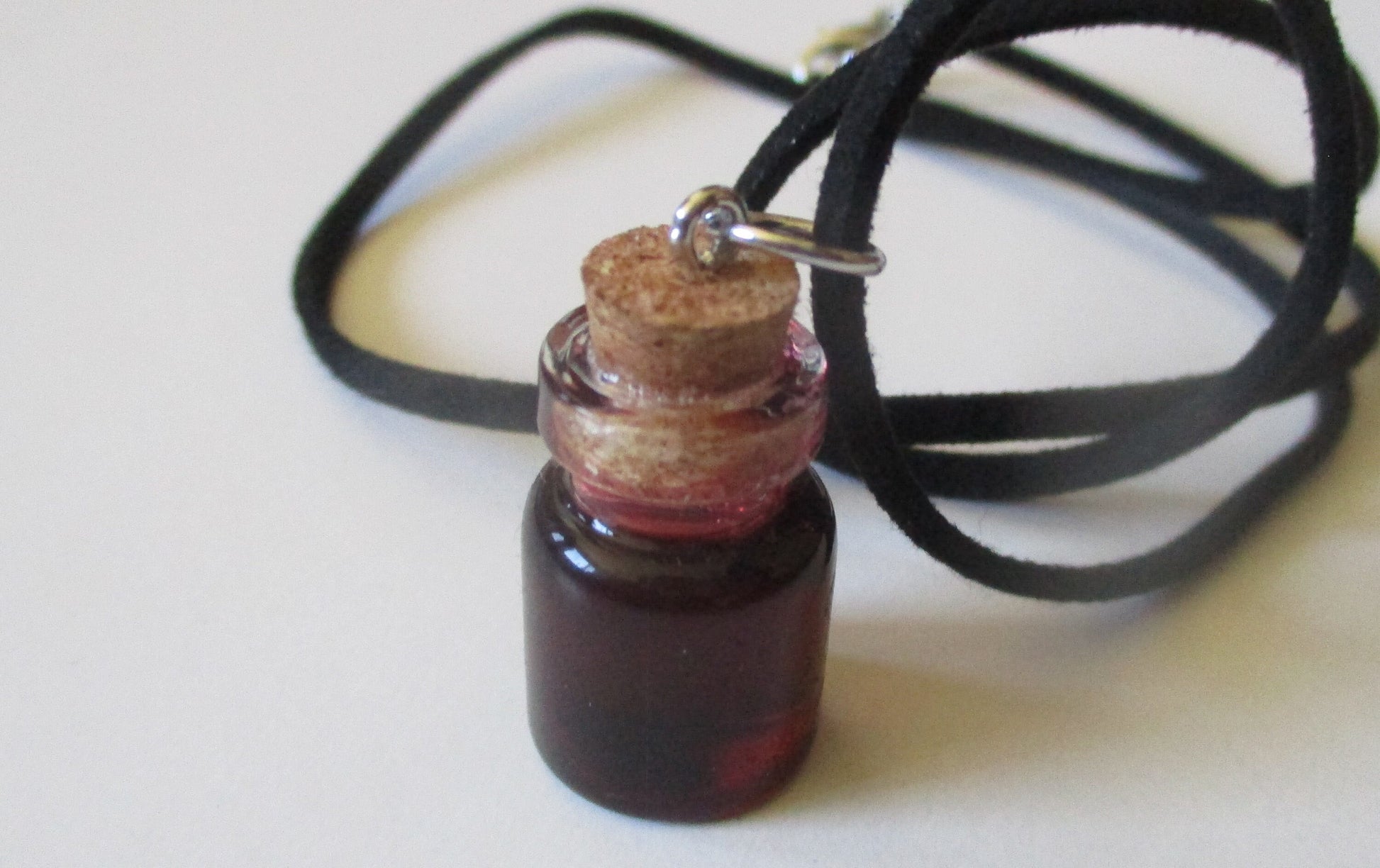 Vampire / Dragons Blood Glass Potion Bottle Vial Pendant Necklace
