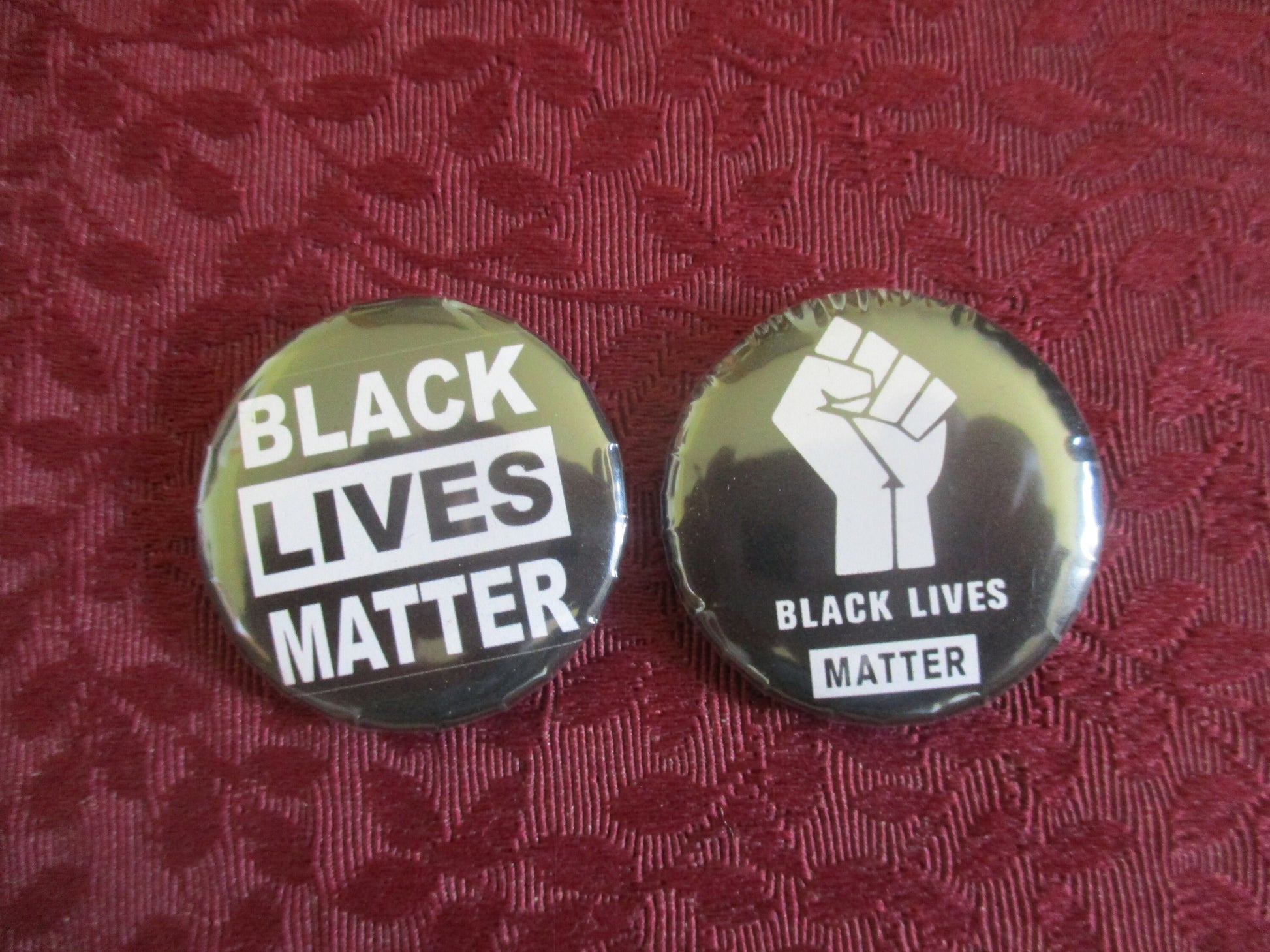 I love Vaccines, Neurodiversity Black Lives Matter BLM political pins buttons 1.46''