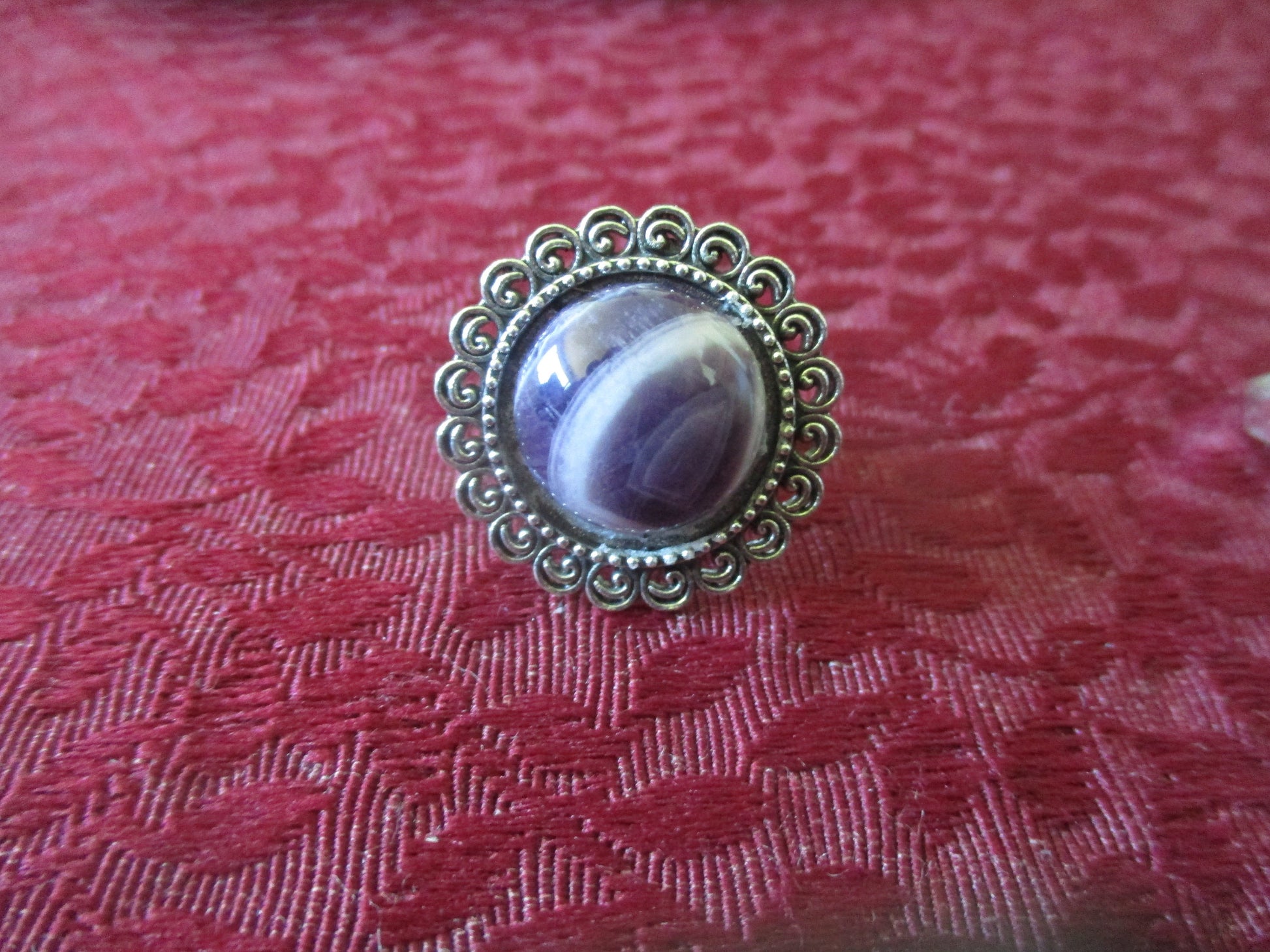 Gothic Lolita Adjustable Gemstone Crystal Ring