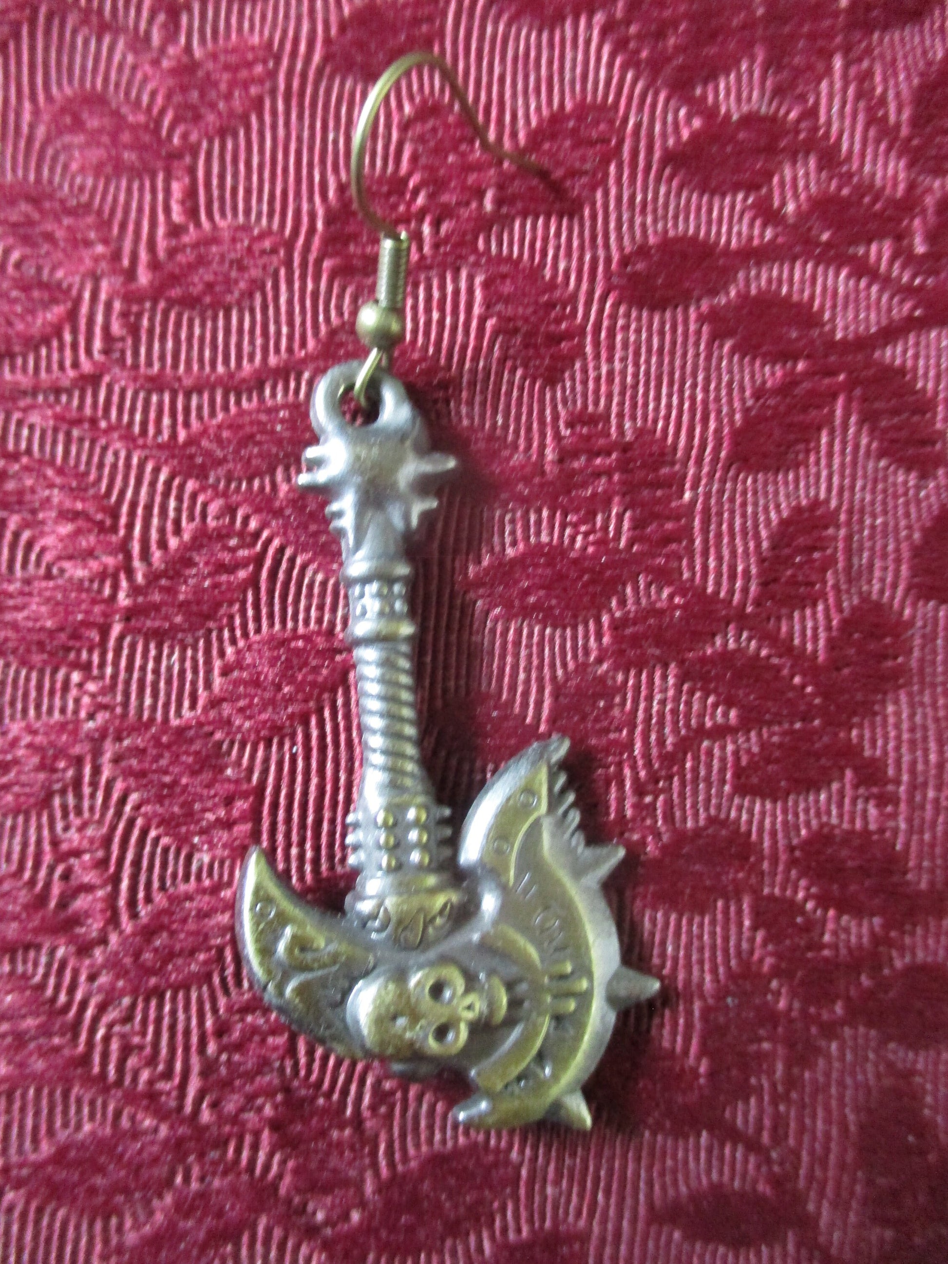 Norse Pagan Viking Bronze Battle Earrings