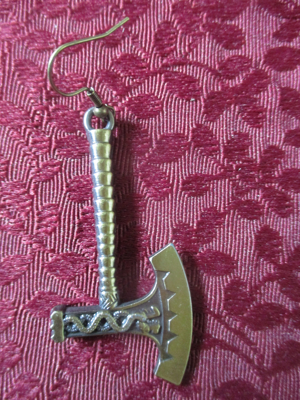 Norse Pagan Viking Bronze Battle Earrings