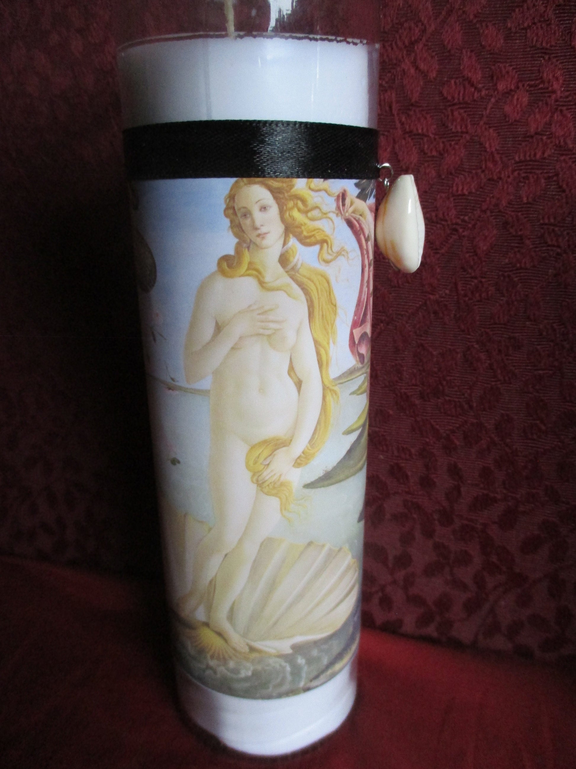 Birth of Venus, Aphrodite art reprint votive Candle Set, unscented