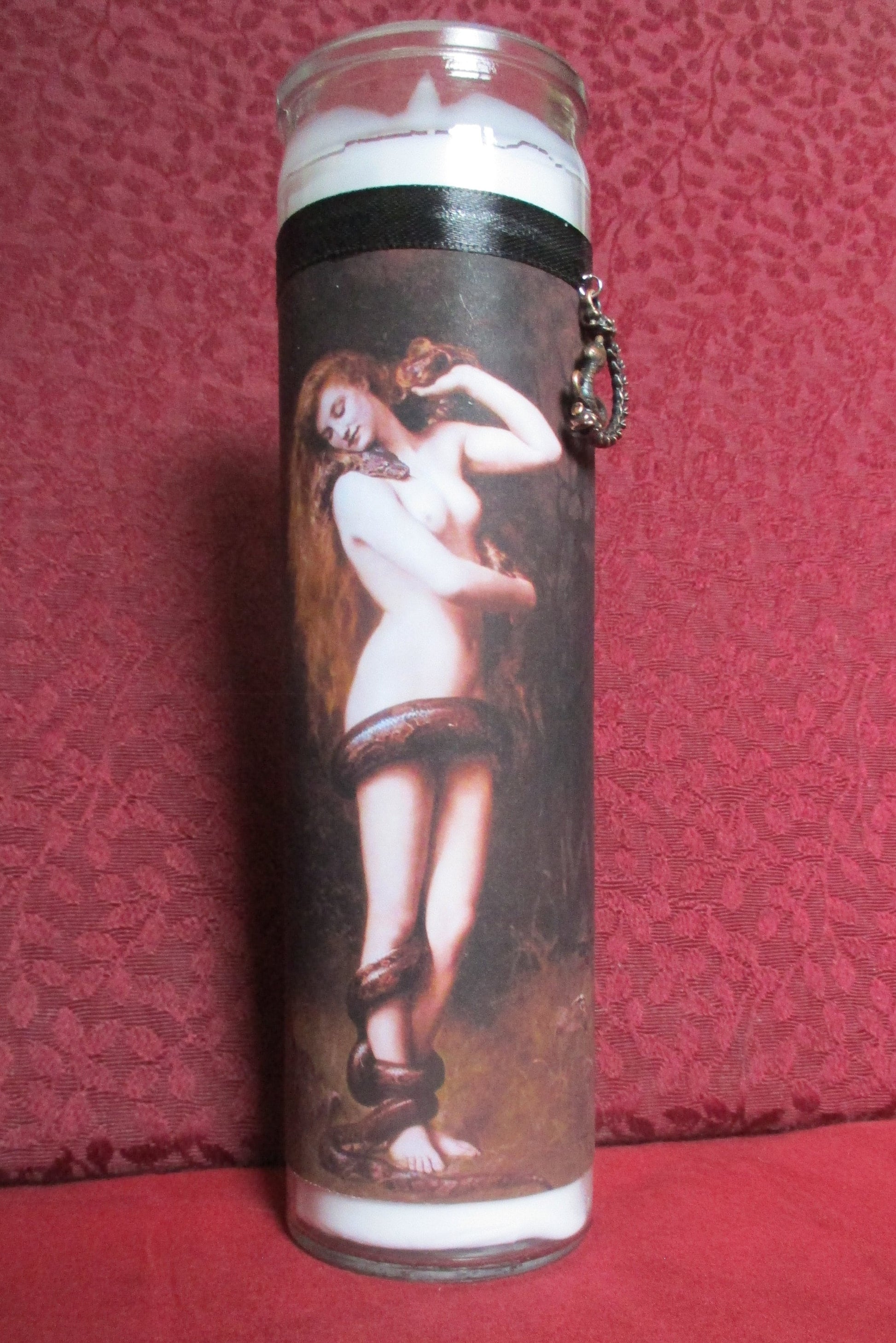 Lilith with Snake Blasphemous reprint votive Candle Set, unscented