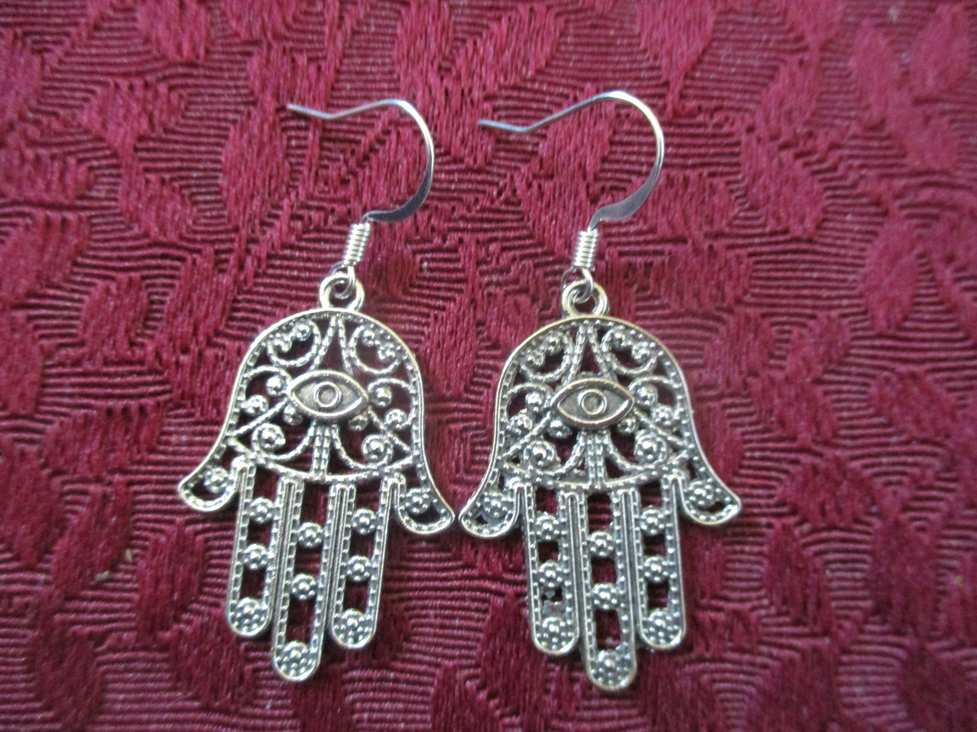 Kawaii Gothic Lolita Witchy Hamsa Earrings
