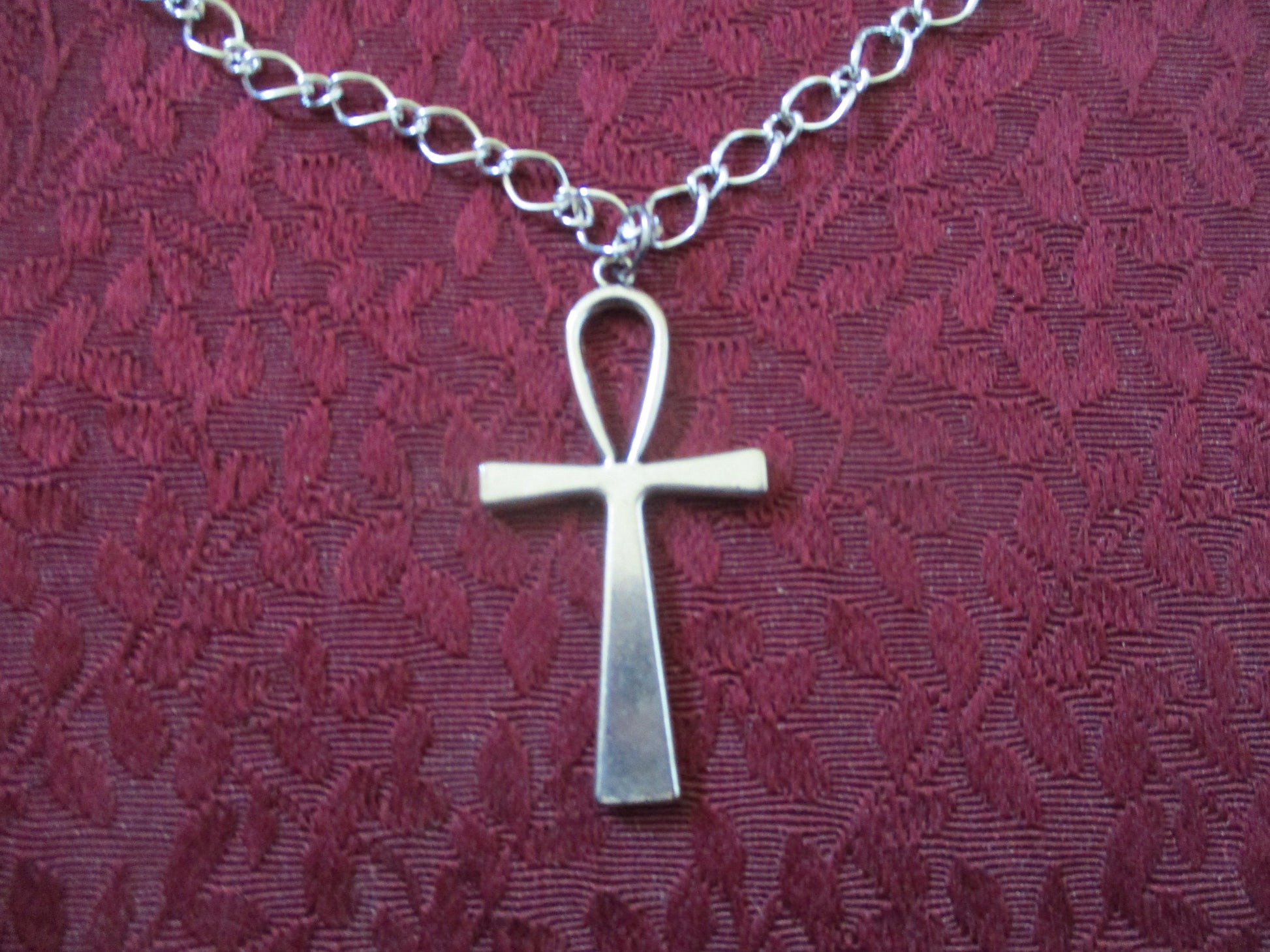 Gothic Egyptian Ankh Pendant, Chain