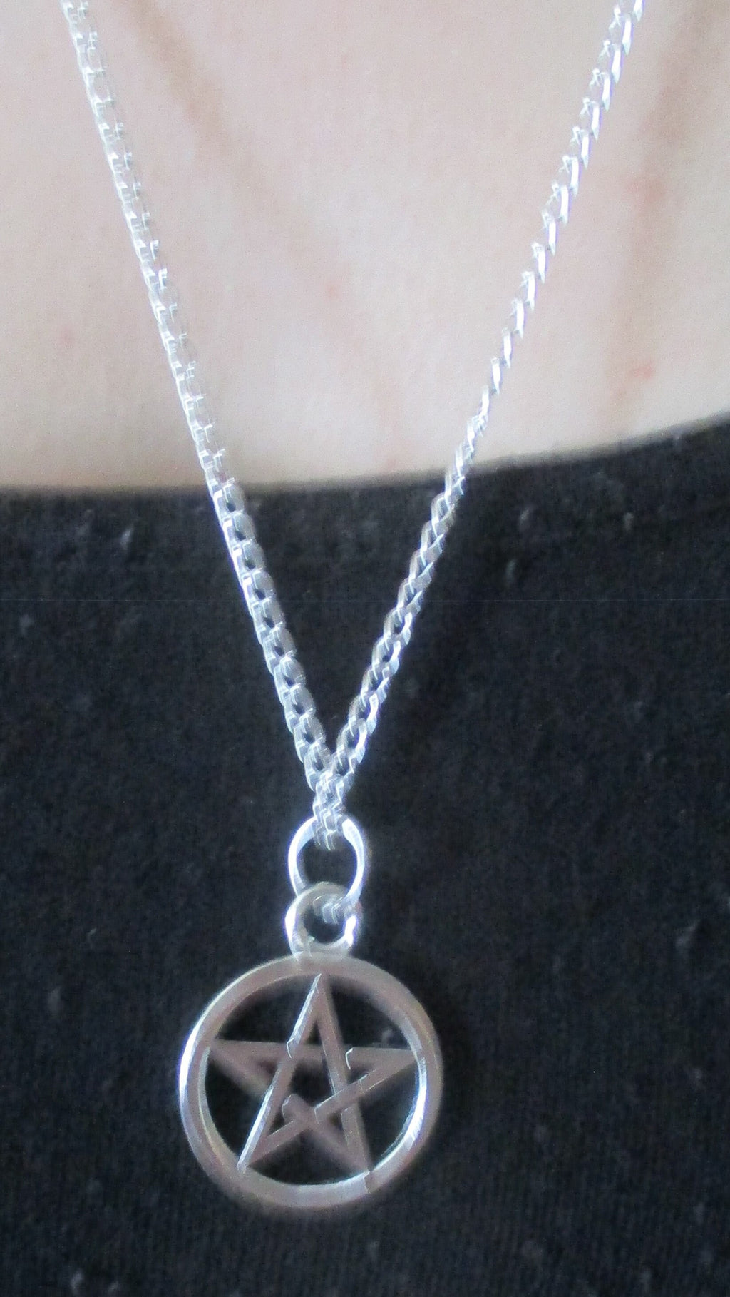 Boho Goth Pentagram Pentacle charm pendant Necklace
