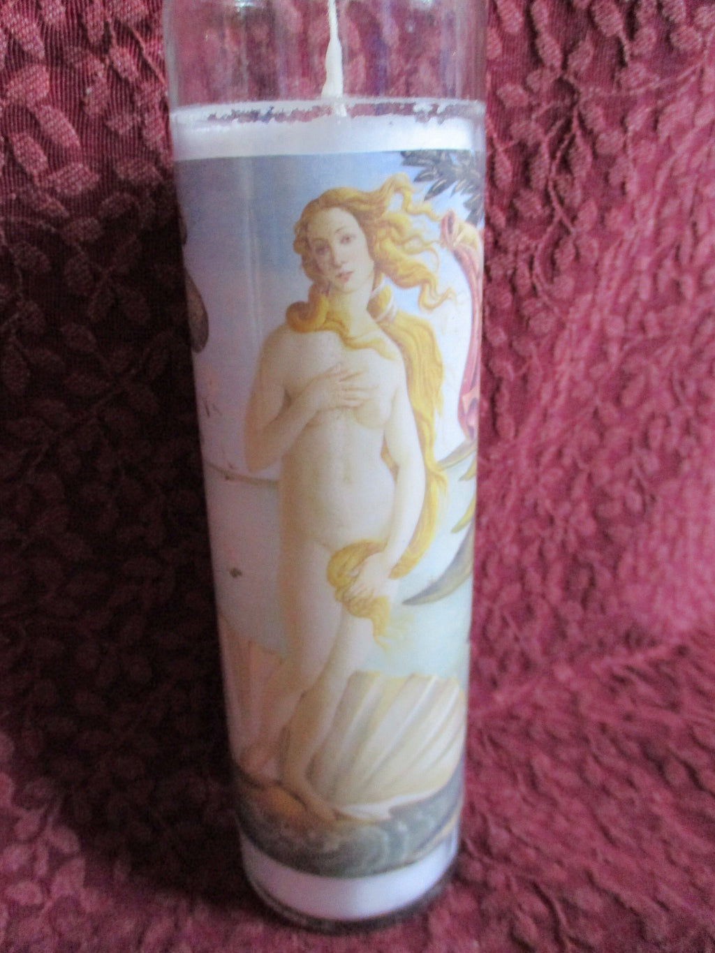 Birth of Venus, Aphrodite art reprint votive Candle Set, unscented