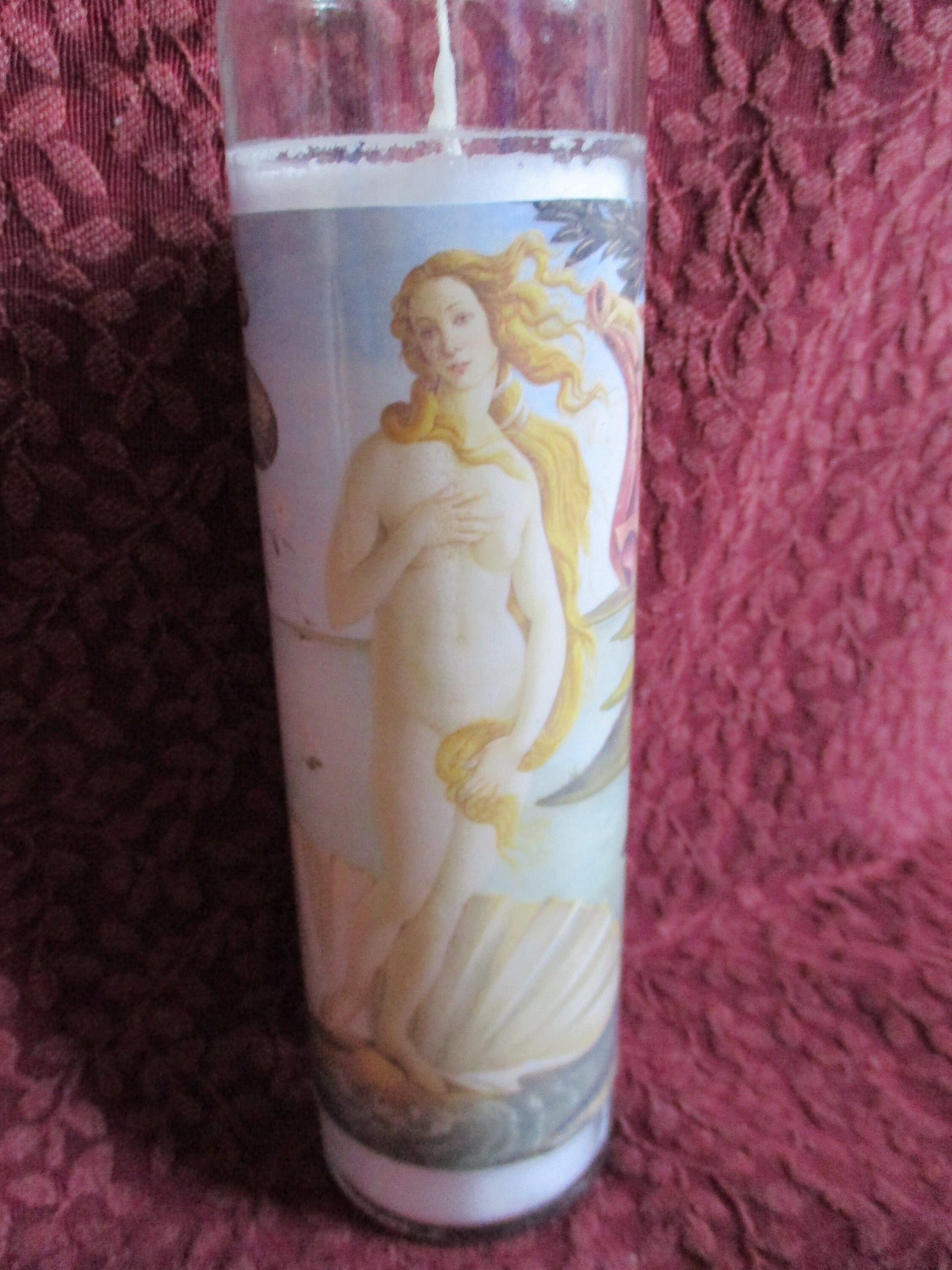 Birth of Venus, Aphrodite art reprint votive Candle Set, unscented