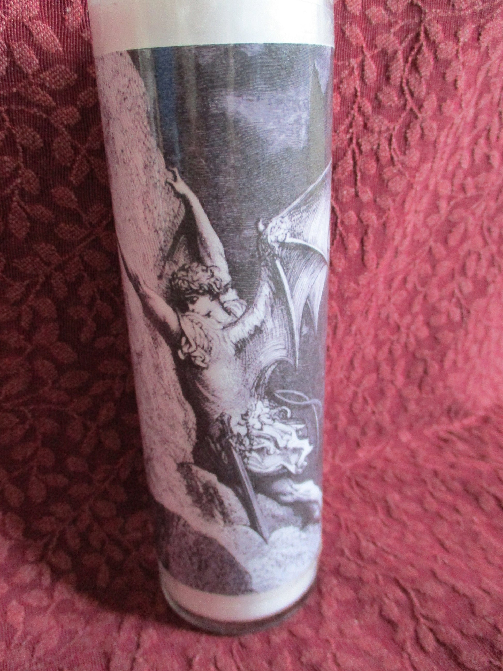 Satan/Lucifer from Milton's Paradise lost, Gustav Dore reprint votive Candle, unscented