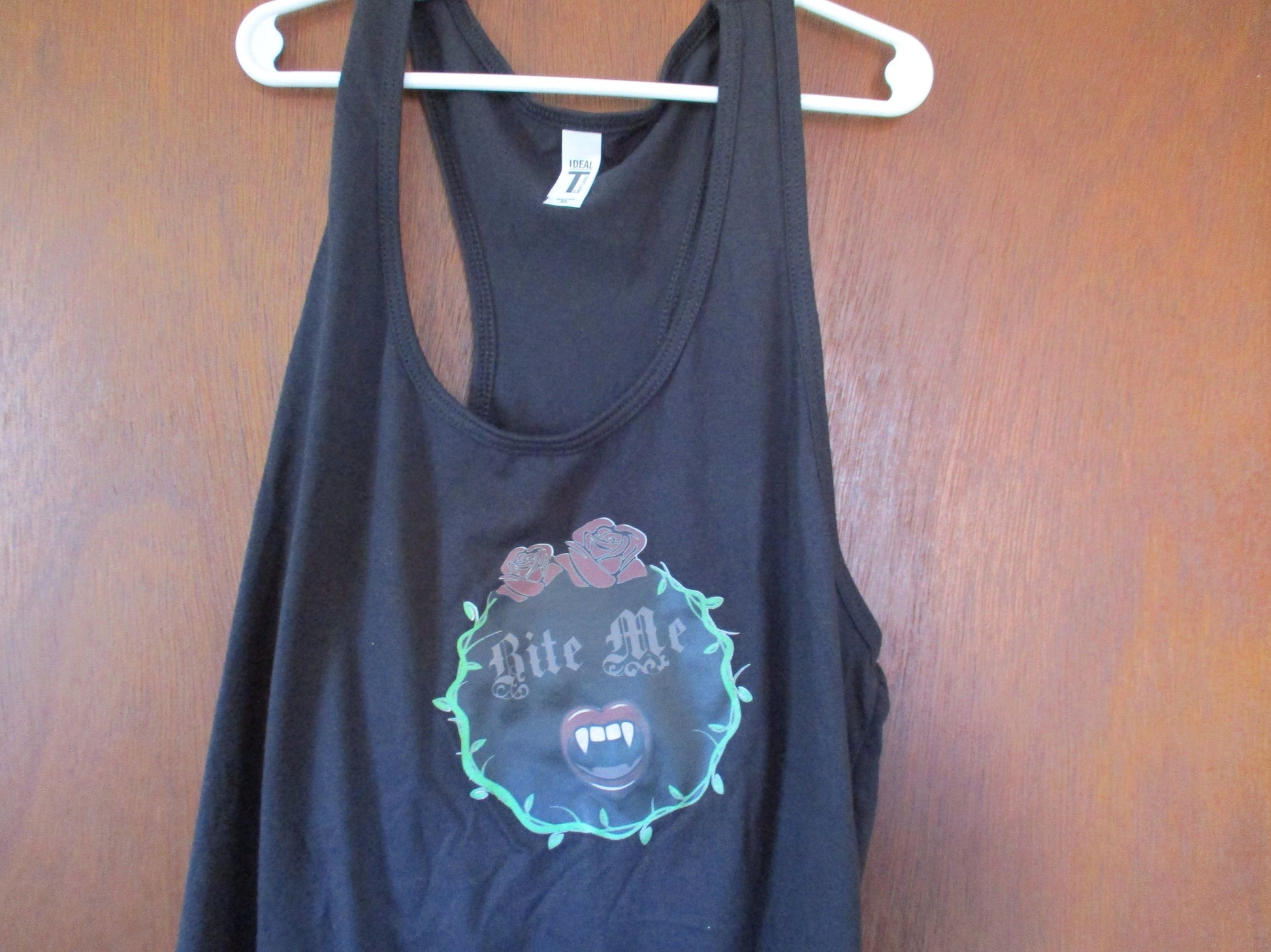 Bite Me! Vampire Fangs HTV Heat Transfer Vinyl Graphic T Shirts & Tank Tops