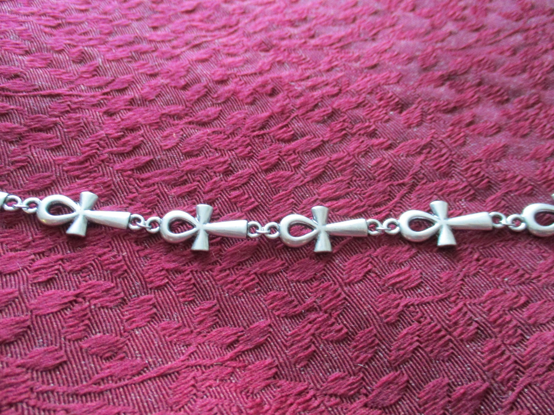 Kawaii Gothic Lolita Egyptian Kemetic Ankh Charm Bracelet