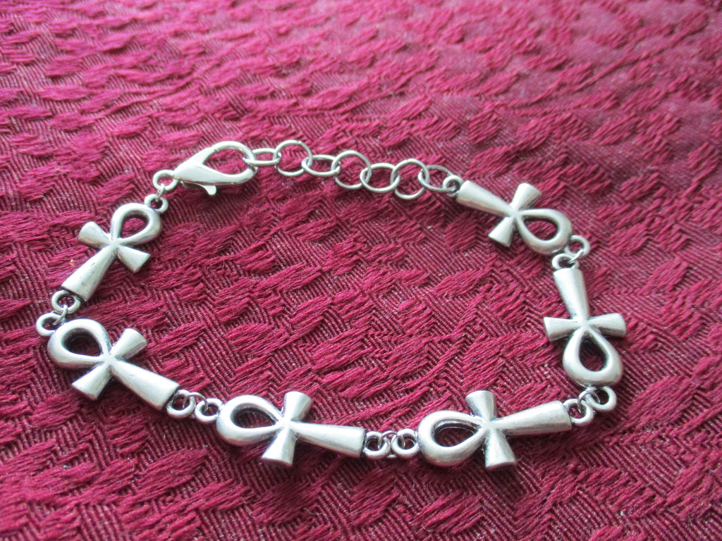 Kawaii Gothic Lolita Egyptian Kemetic Ankh Charm Bracelet