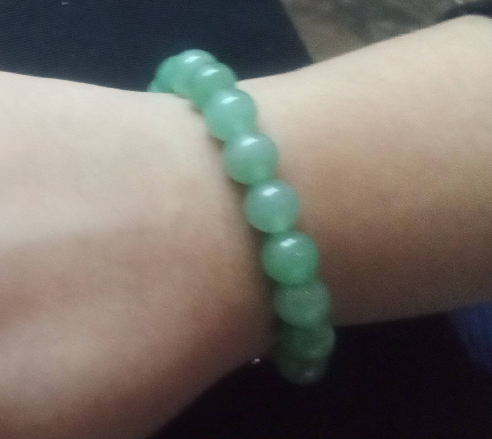Kawaii Boho Goth creepy cute green aventurine Beads bracelet