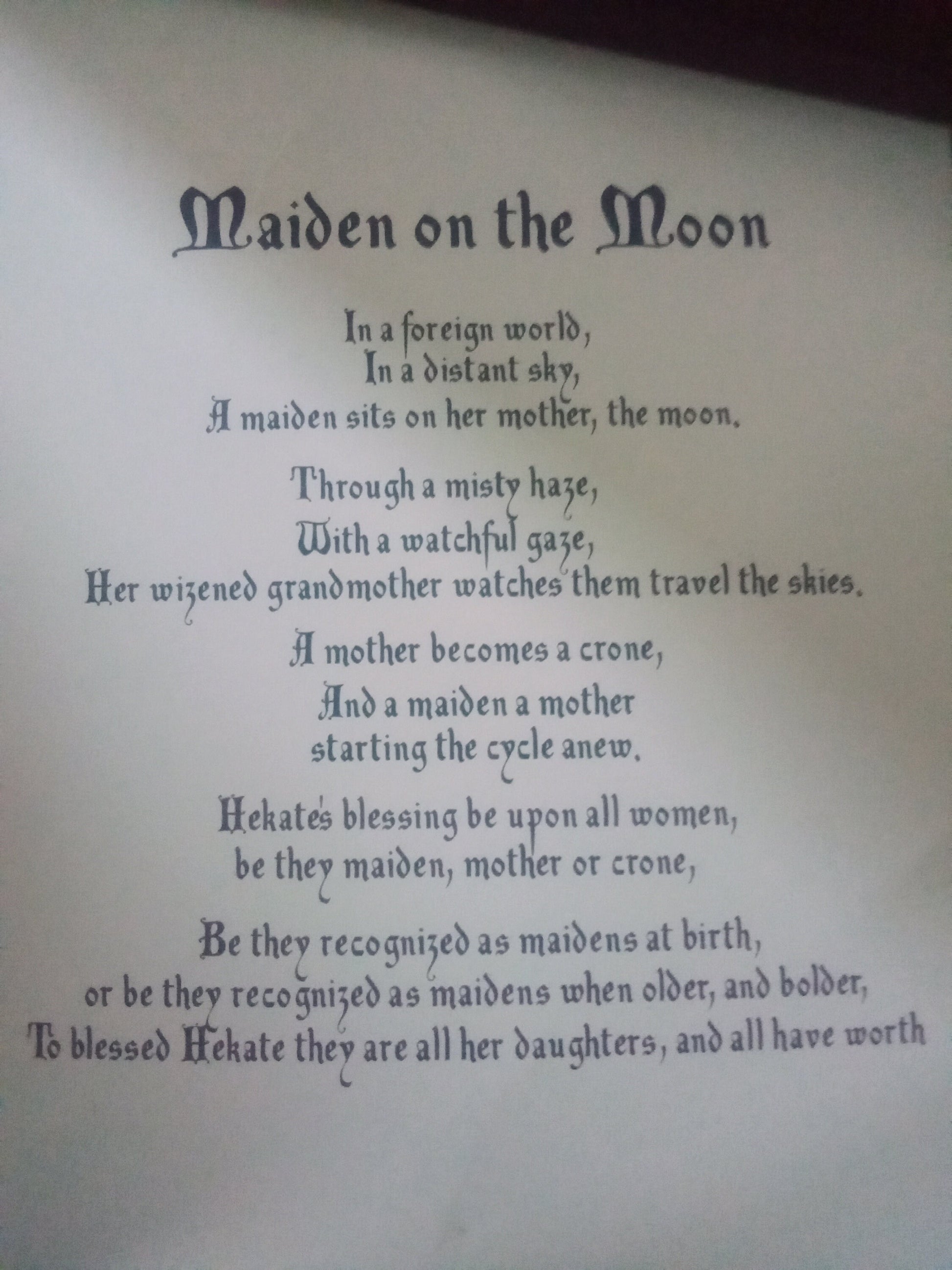 Maiden On The Moon Triple Moon Goddess Hekate Trans Affirming LGBTQAI+ Greeting Card