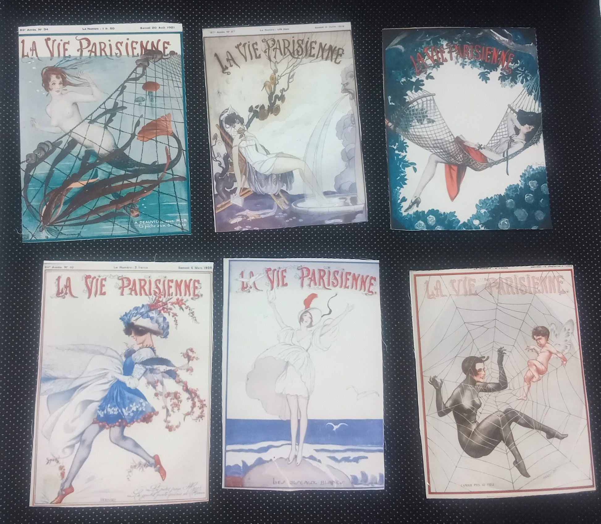 La Vie Parsienne & Journal Amusant Art Deco Art Nouveau fridge magnets