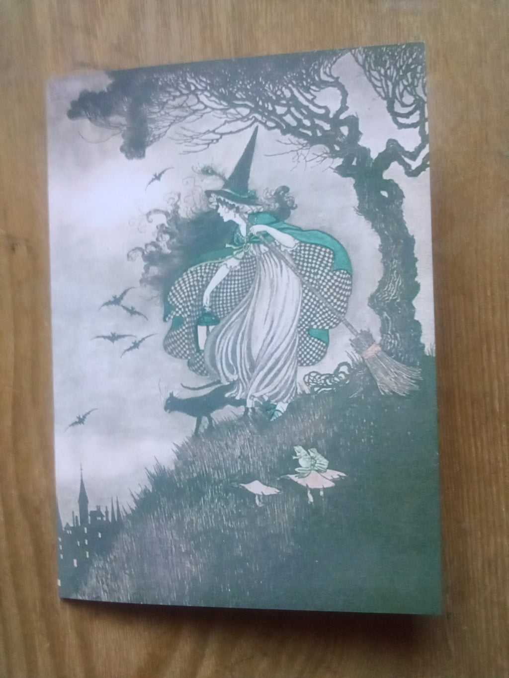 Witch on Her Broomstick / The Little Witch  by Ida Rentoul Outhwaite Customizable Greeting Cards