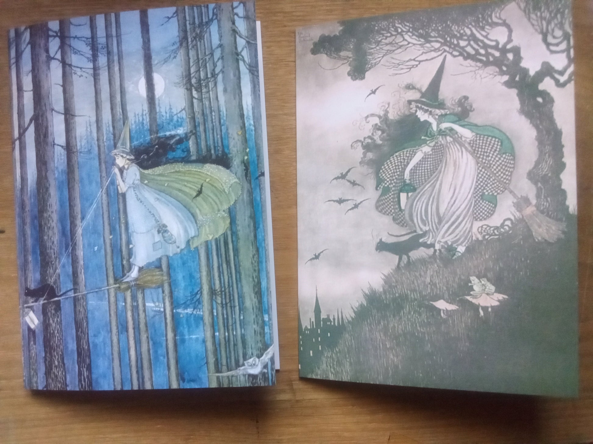 Witch on Her Broomstick / The Little Witch  by Ida Rentoul Outhwaite Customizable Greeting Cards