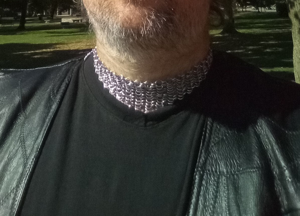 Chainmail Choker / collar  Necklace. 4 in 1 European Weave jewelry