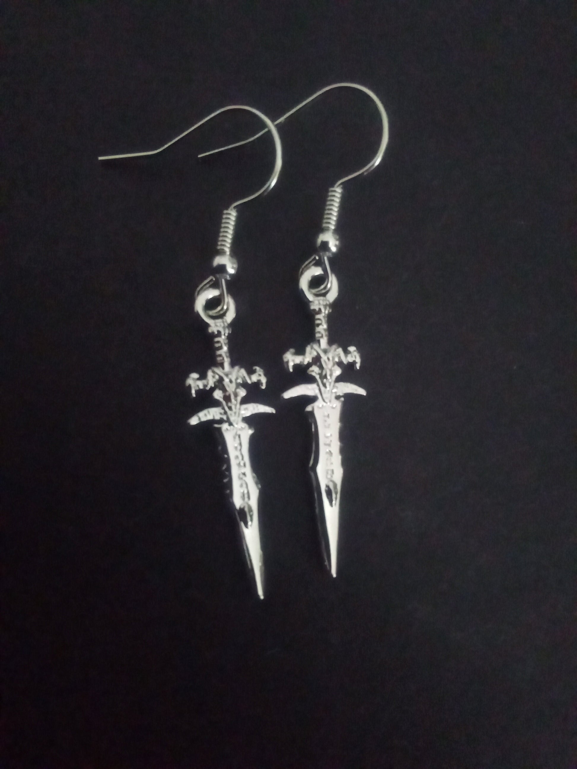 Cosplay Fantasy Athame Devil sword, Earrings
