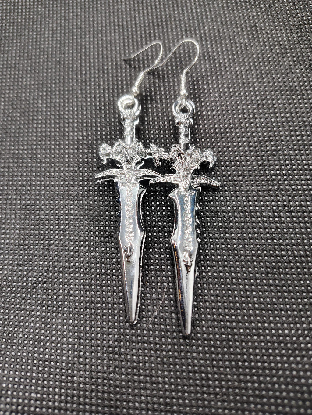 Cosplay Fantasy Athame Devil sword, Earrings, large